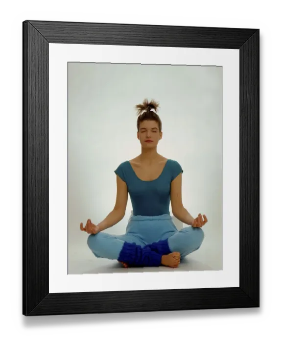 Framed Print : Yoga sitting position
