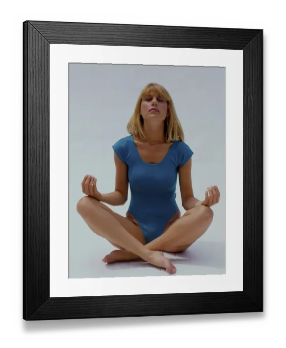 Framed Print : Yoga sitting position
