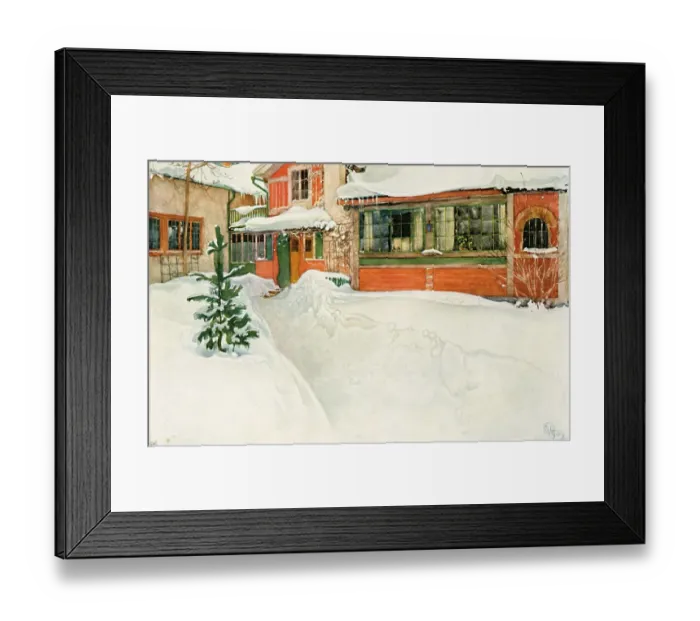 Framed Print : The little house in the snow, historical illustration Framed Print : The little house in the snow, historical illustration
