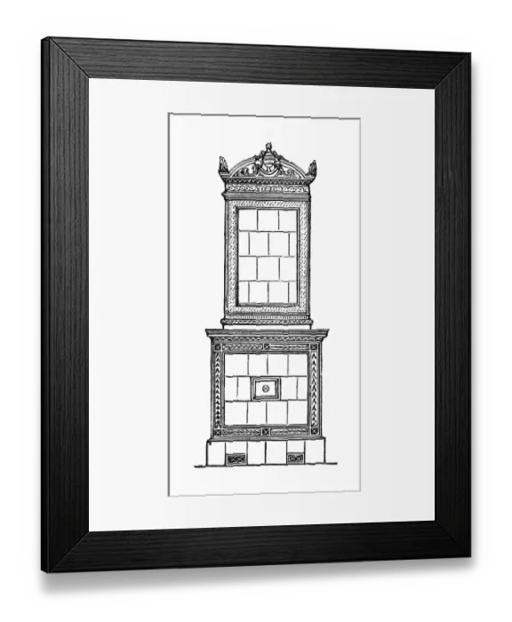 Framed Print : Berlin oven, historical illustration from: Marie Adenfeller
