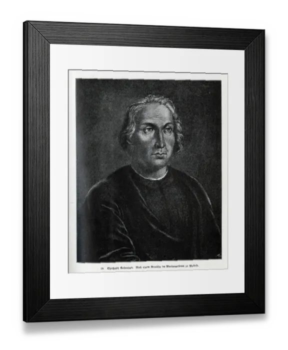 Framed Print : Portrait of Christopher Columbus