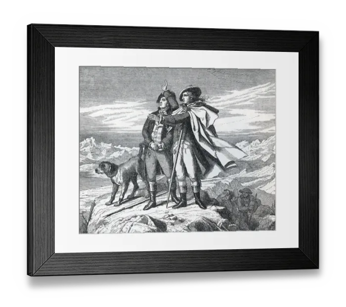 Framed Print : Carl August and Johann Wolfgang Goethe in Switzerland Framed Print : Carl August and Johann Wolfgang Goethe in Switzerland