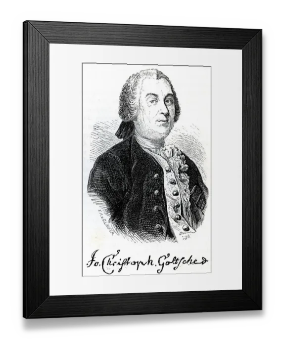 Framed Print : Johann Christoph Gottsched, Historical Illustration from Otto von Leixner: Illustrated History of German Literature Framed Print : Johann Christoph Gottsched, Historical Illustration from Otto von Leixner: Illustrated History of German Literature
