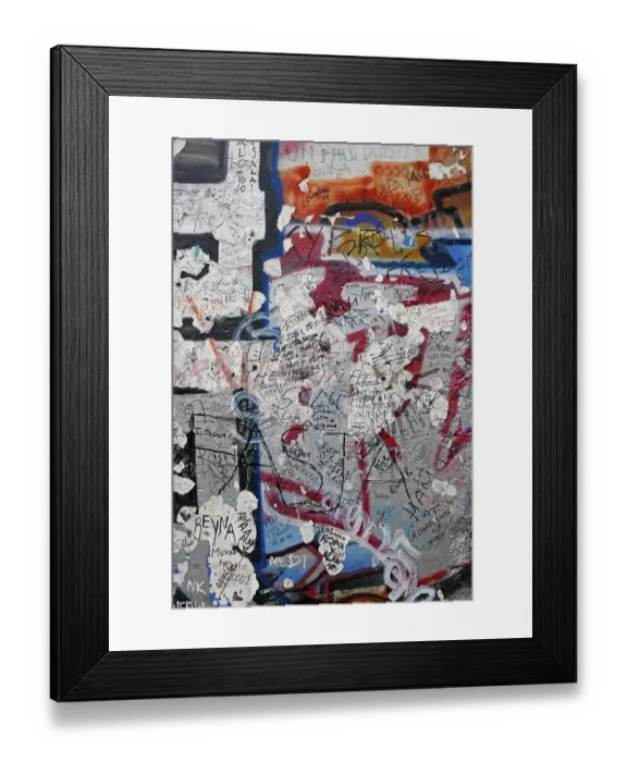 Framed Print : Remains of the Berlin Wall, graffiti