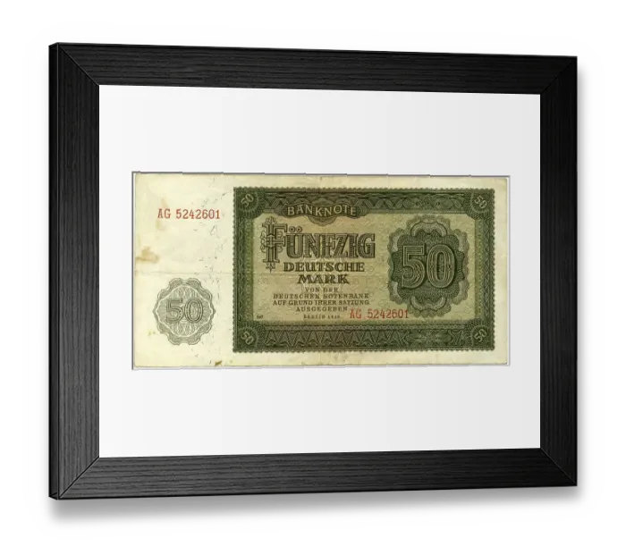 Framed Print : Historical note, 50 German Mark