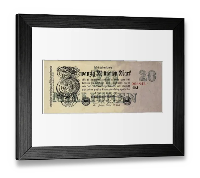 Framed Print : Historical note, Reichsbanknote