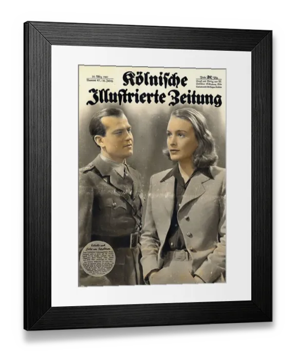 Framed Print : Title page, Koelnische Illustrierte Zeitung or Cologne Illustrated Newspaper
