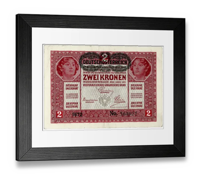 Framed Print : Historic banknote, Austria, German Empire Framed Print : Historic banknote, Austria, German Empire