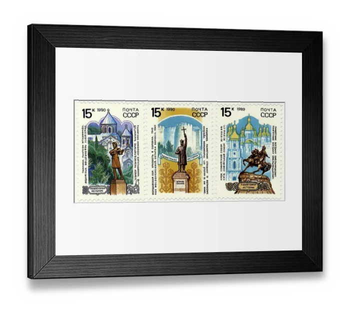 Framed Print : Historic postage stamps, right