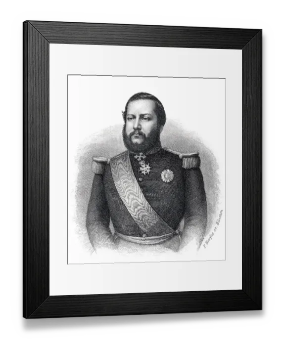 Framed Print : Historic steel engraving from the 19th century