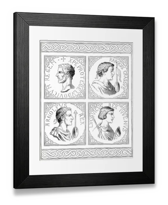 Framed Print : The sons of Louis the Pious, king of the Frankish kingdom Framed Print : The sons of Louis the Pious, king of the Frankish kingdom