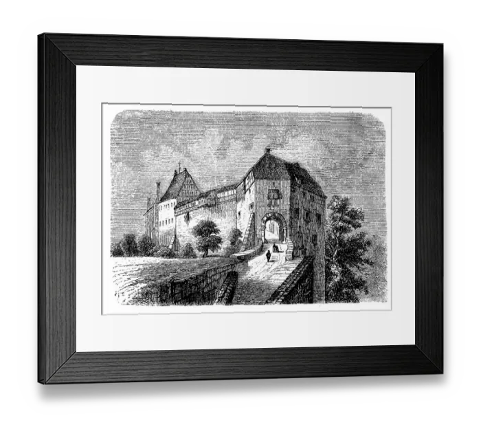 Framed Print : Wartburg Castle in the 18th century Framed Print : Wartburg Castle in the 18th century