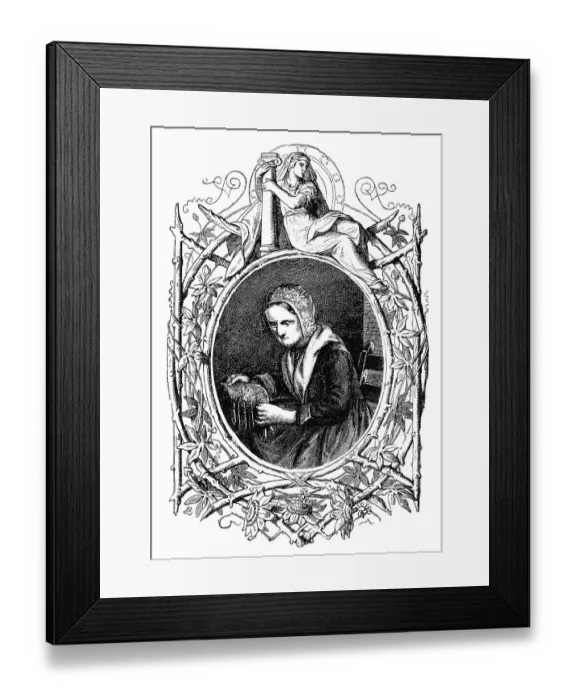 Framed Print : The publisher Barbara Uttmann or Uthman