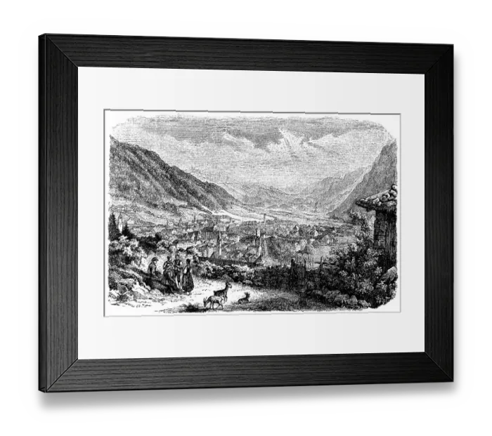 Framed Print : View of the city of Chur, Switzerland Framed Print : View of the city of Chur, Switzerland