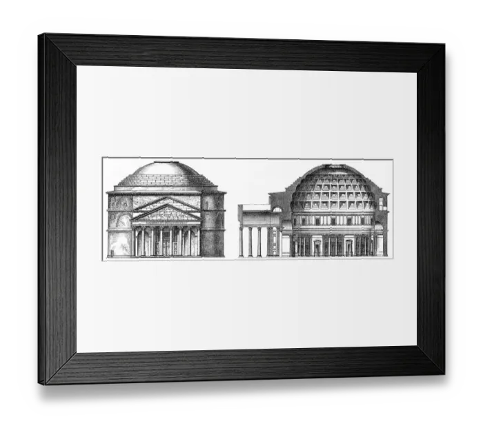 Framed Print : Historical graphic representation