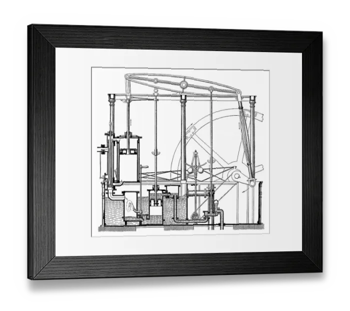 Framed Print : Historical graphic representation