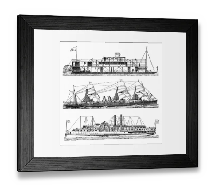 Framed Print : Historical graphic representation