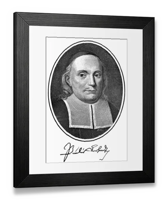 Framed Print : Historic print, portrait of Paul Gerhardt