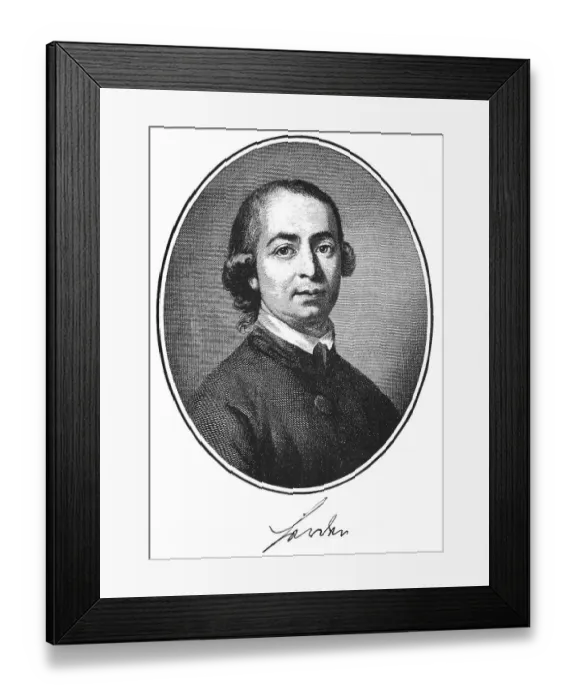 Framed Print : Historic print, copper engraving