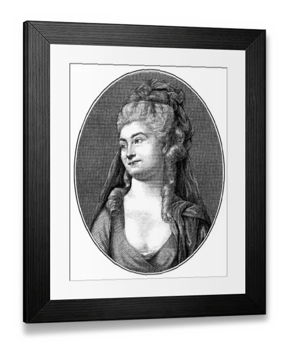 Framed Print : Historical print, portrait of Corona Elisabeth Wilhelmine Schroeter