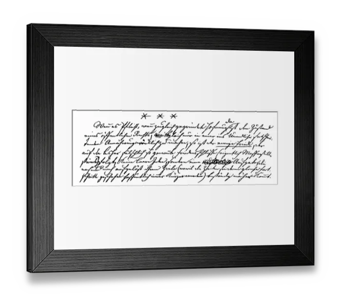 Framed Print : Historical manuscript, 1795, by Immanuel Kant