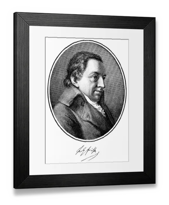 Framed Print : Historical print, portrait of Johann Gottlieb Fichte