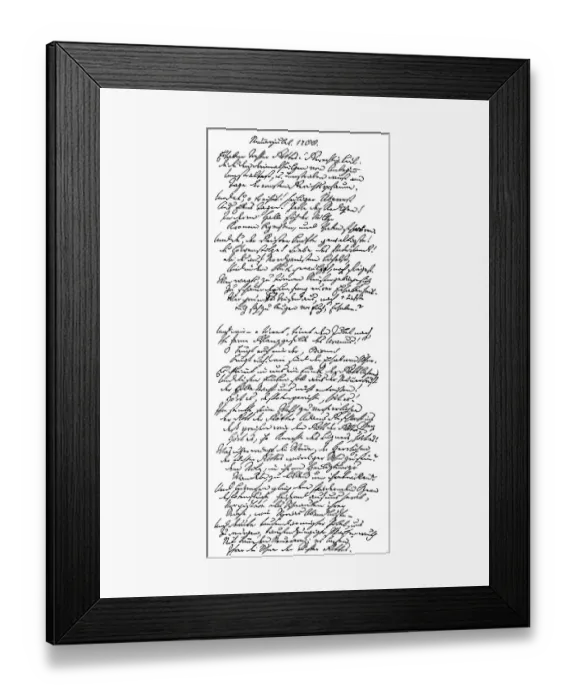 Framed Print : Historical manuscript, 1788, Maennerjubel Framed Print : Historical manuscript, 1788, Maennerjubel
