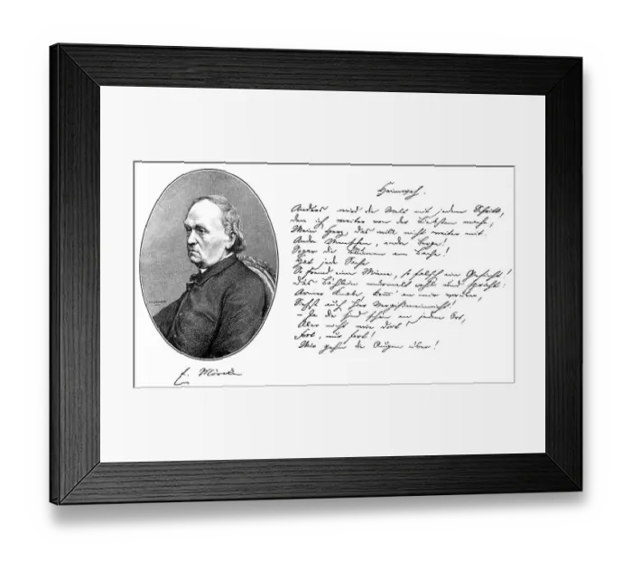 Framed Print : Historical print, engraving, historical manuscript