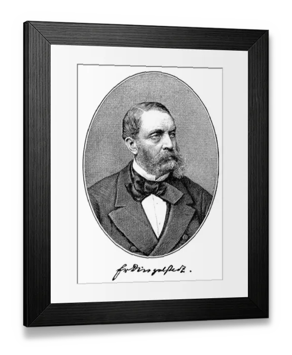 Framed Print : Historical print, portrait of Franz von Dingelstedt