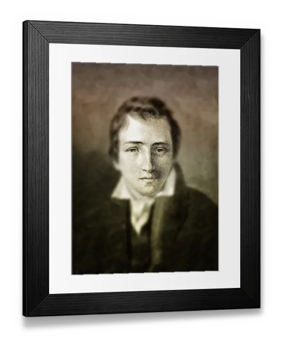 Framed Print : Historical print, 1831, portrait of Christian Johann Heinrich Heine Framed Print : Historical print, 1831, portrait of Christian Johann Heinrich Heine