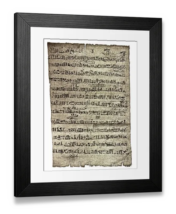 Framed Print : Papyrus with hieratic script, description of Pi-Ramesses Framed Print : Papyrus with hieratic script, description of Pi-Ramesses