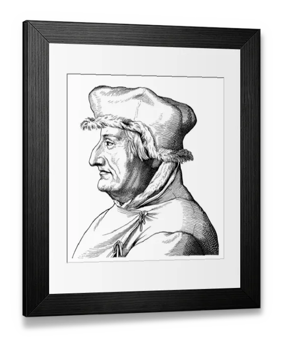 Framed Print : Historical drawing from the 19th century