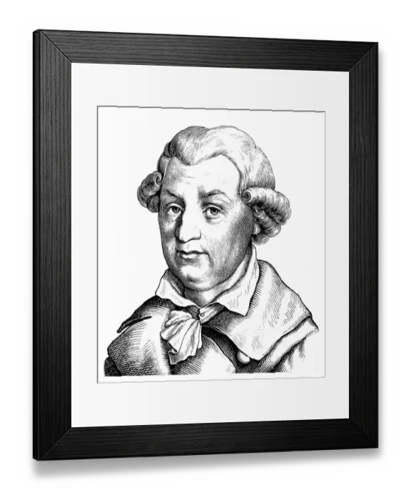 Framed Print : Historical drawing from the 19th century