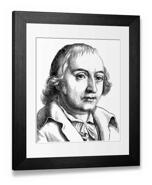 Framed Print : Historical drawing from the 19th century