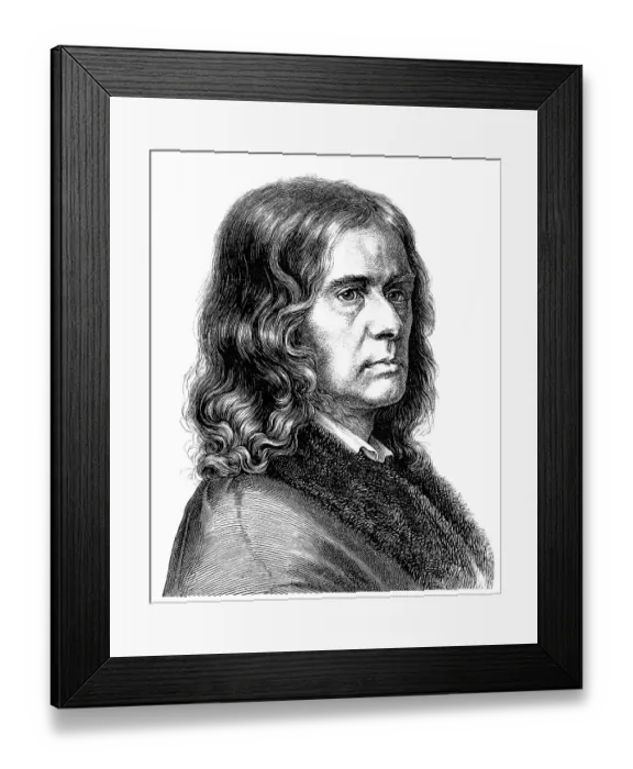 Framed Print : Historical drawing from the 19th Century