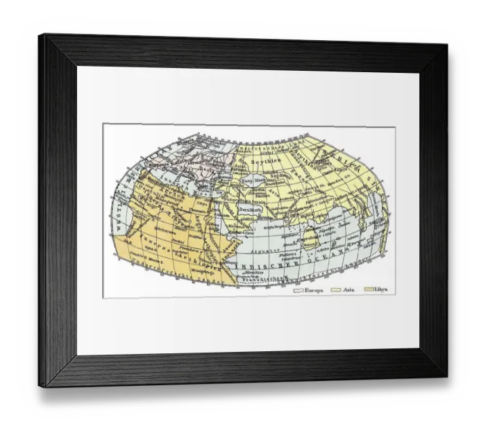 Framed Print : Historical map from the 19th Century