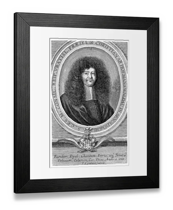 Framed Print : Historical engraving, portrait of Christian Hoffmann von Hoffmannswaldau or Hofmann von Hofmannswaldau Framed Print : Historical engraving, portrait of Christian Hoffmann von Hoffmannswaldau or Hofmann von Hofmannswaldau