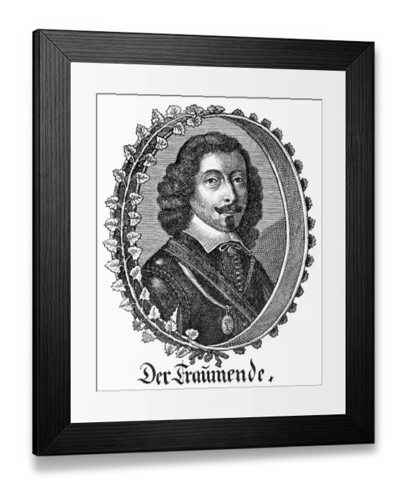 Framed Print : Historical print, portrait of Johann Michael Moscherosch