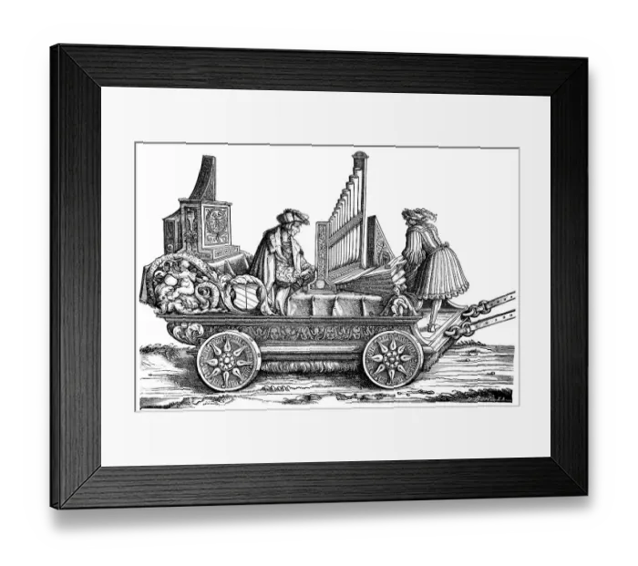Framed Print : Historic drawing from the 19th century