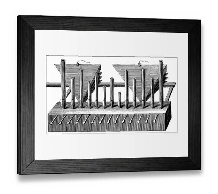 Framed Print : Historic drawing from the 19th century