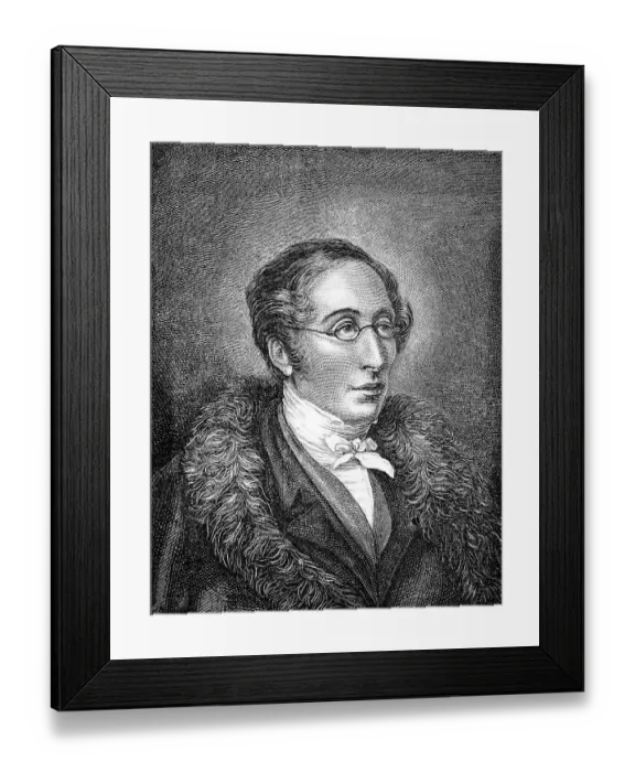 Framed Print : Historic drawing from the 19th century Framed Print : Historic drawing from the 19th century