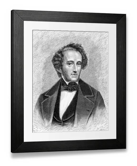 Framed Print : Historic drawing from the 19th century