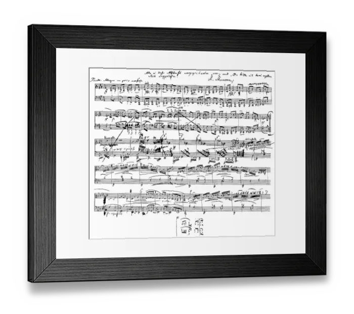 Framed Print : Sonata No. 1 Op. 2, Historic handwritten sheet music by Robert Schumann Framed Print : Sonata No. 1 Op. 2, Historic handwritten sheet music by Robert Schumann