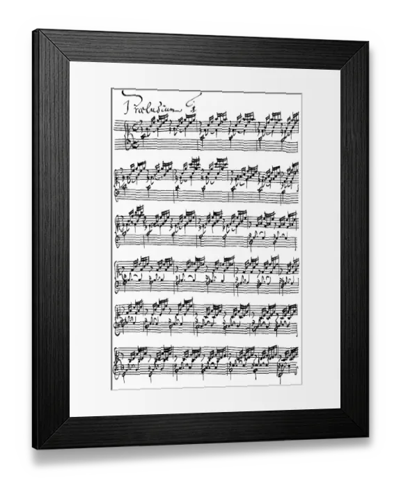Framed Print : Historic handwriting, Das Wohltemperierte Klavier