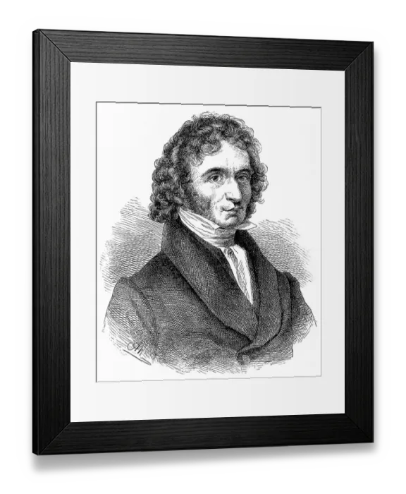Framed Print : Historic drawing, portrait of Niccolo or Nicolo Paganini Framed Print : Historic drawing, portrait of Niccolo or Nicolo Paganini