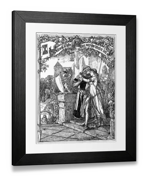 Framed Print : Romantic illustration of Der Ring des Nibelungen or Ring cycle by Wilhelm Richard Wagner
