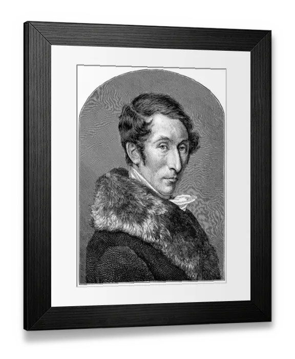 Framed Print : Historical drawing from the 19th Century