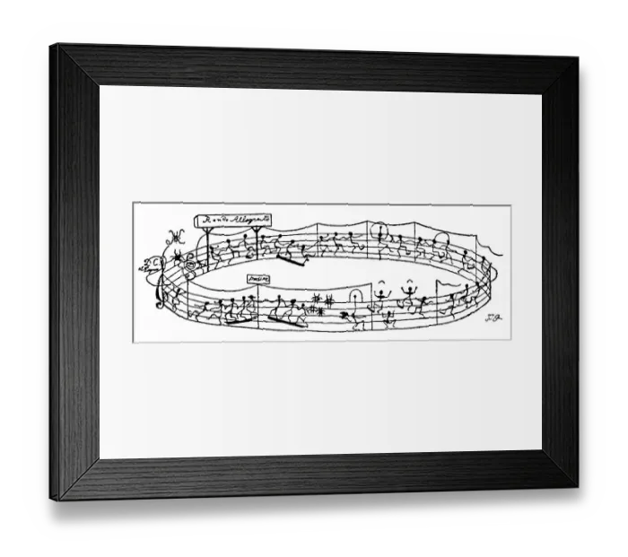 Framed Print : Rondo, figural sheet music, historical caricature by Grandville or Jean Ignace Isidore Gerard Framed Print : Rondo, figural sheet music, historical caricature by Grandville or Jean Ignace Isidore Gerard