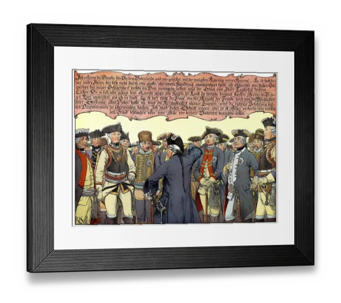 Framed Print : Before the Battle of Leuthen on 5 December 1757 during the Seven Years War
