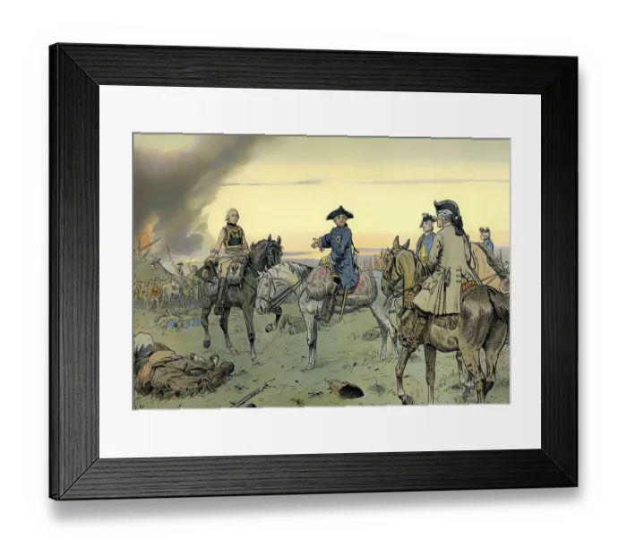 Framed Print : After the Battle of Zorndorf on 25 August 1758 in the Seven Years War